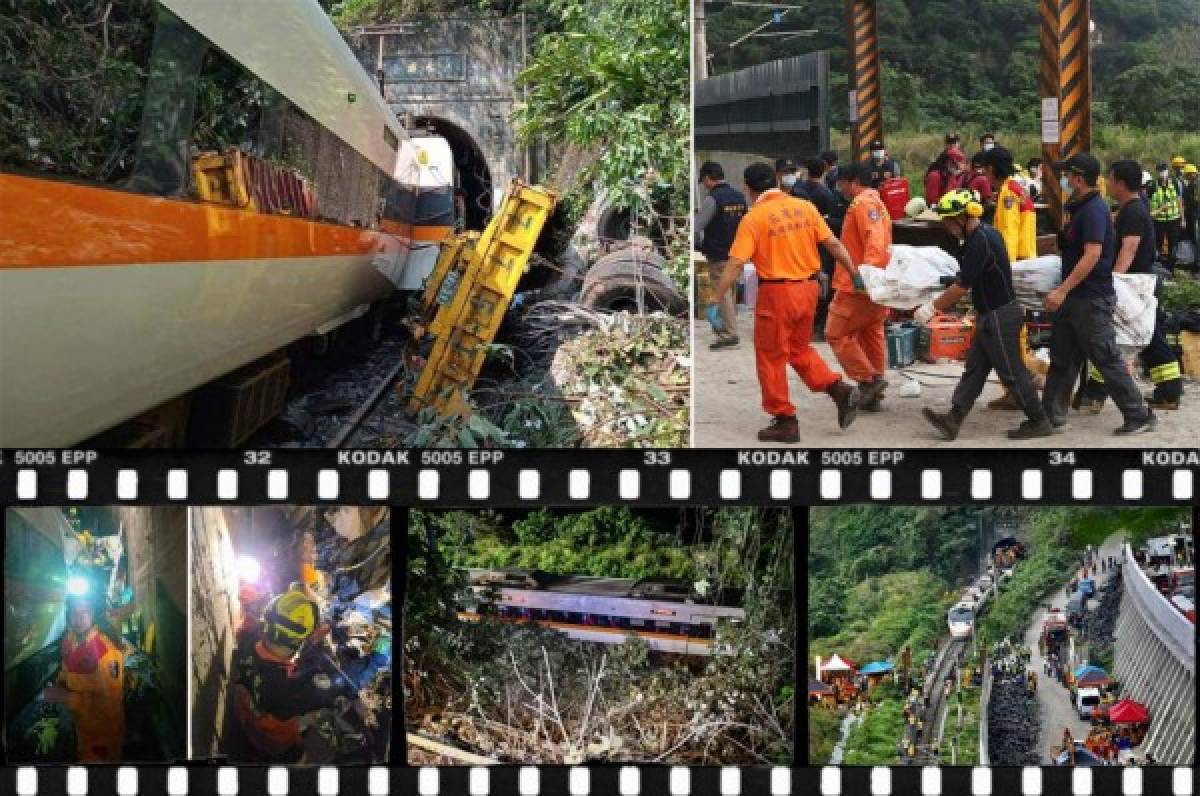 Las dramáticas imágenes de la tragedia en Taiwán: más de 50 muertos y cientos de heridos en un accidente de tren