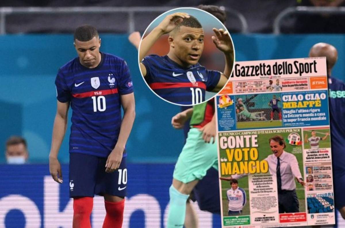 'Ciao Mbappé', la prensa europea no tiene piedad con la eliminación de Francia en la Eurocopa