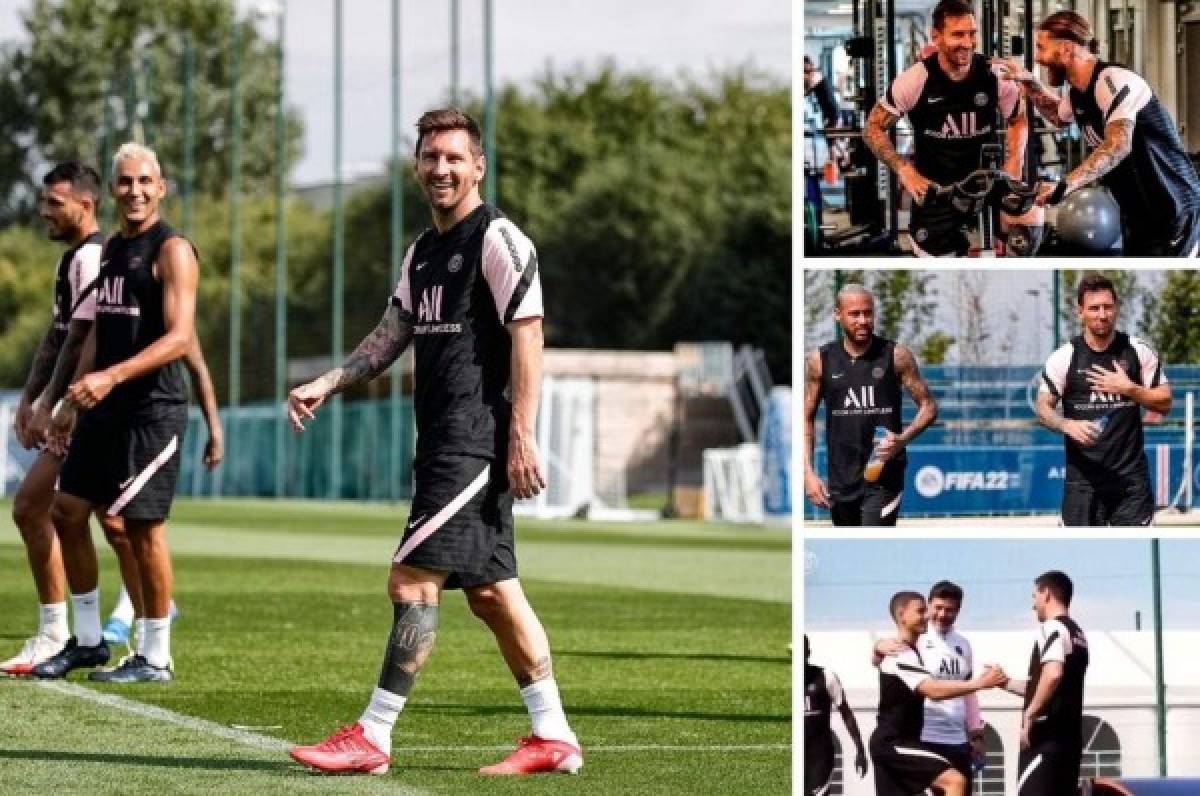 Así fue el primer entrenamiento de Messi en PSG: Su mejor amigo y abrazos con Sergio Ramos