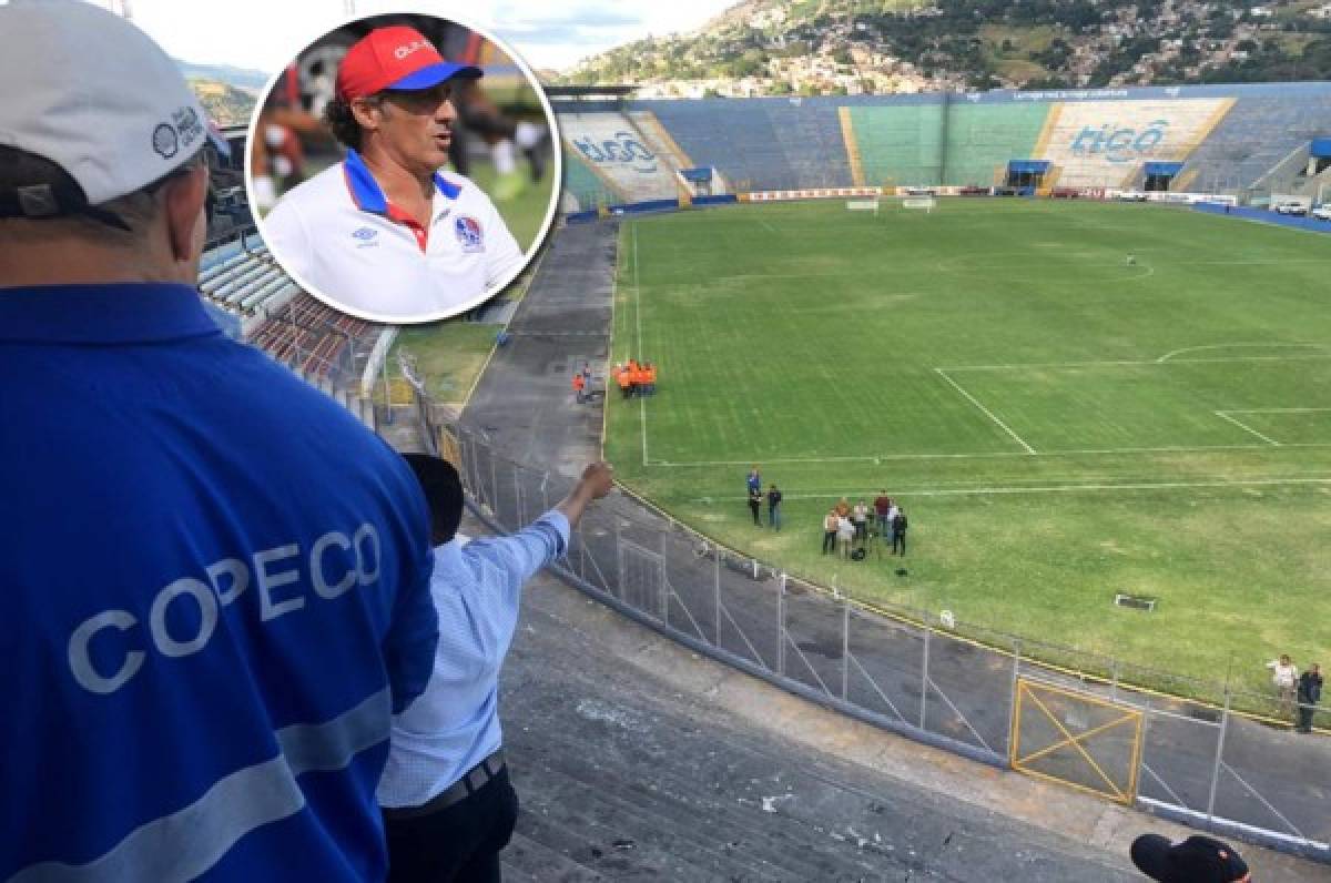 Pedro Troglio espera que entre las mejoras al Estadio Nacional se incluya a la grama. Y explicó que si no lo pueden utilizar, jugarán en el Olímpico. Foto DIEZ