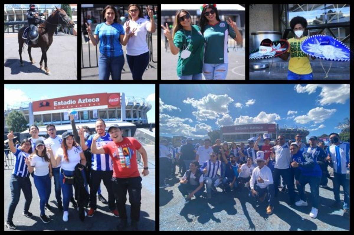 Fotos: Afición catracha llega en gran número al estadio Azteca para apoyar a Honduras ante México
