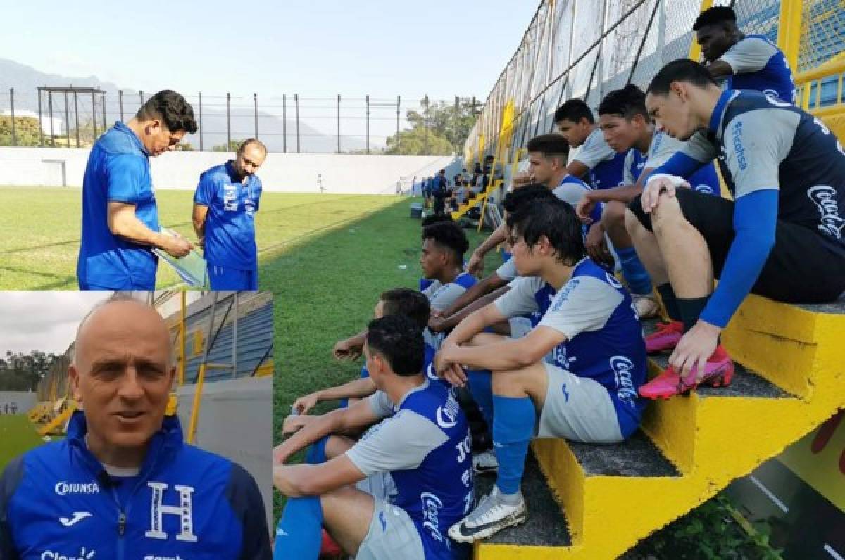 Fabián Coito visita a la Selección Sub-20 de Honduras para darle motivación