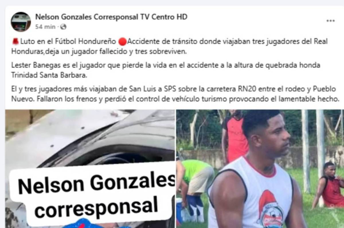 Consternación por muerte de Lester Banegas, exjugador de Liga de Ascenso: este fue su último mensaje de WhatsApp