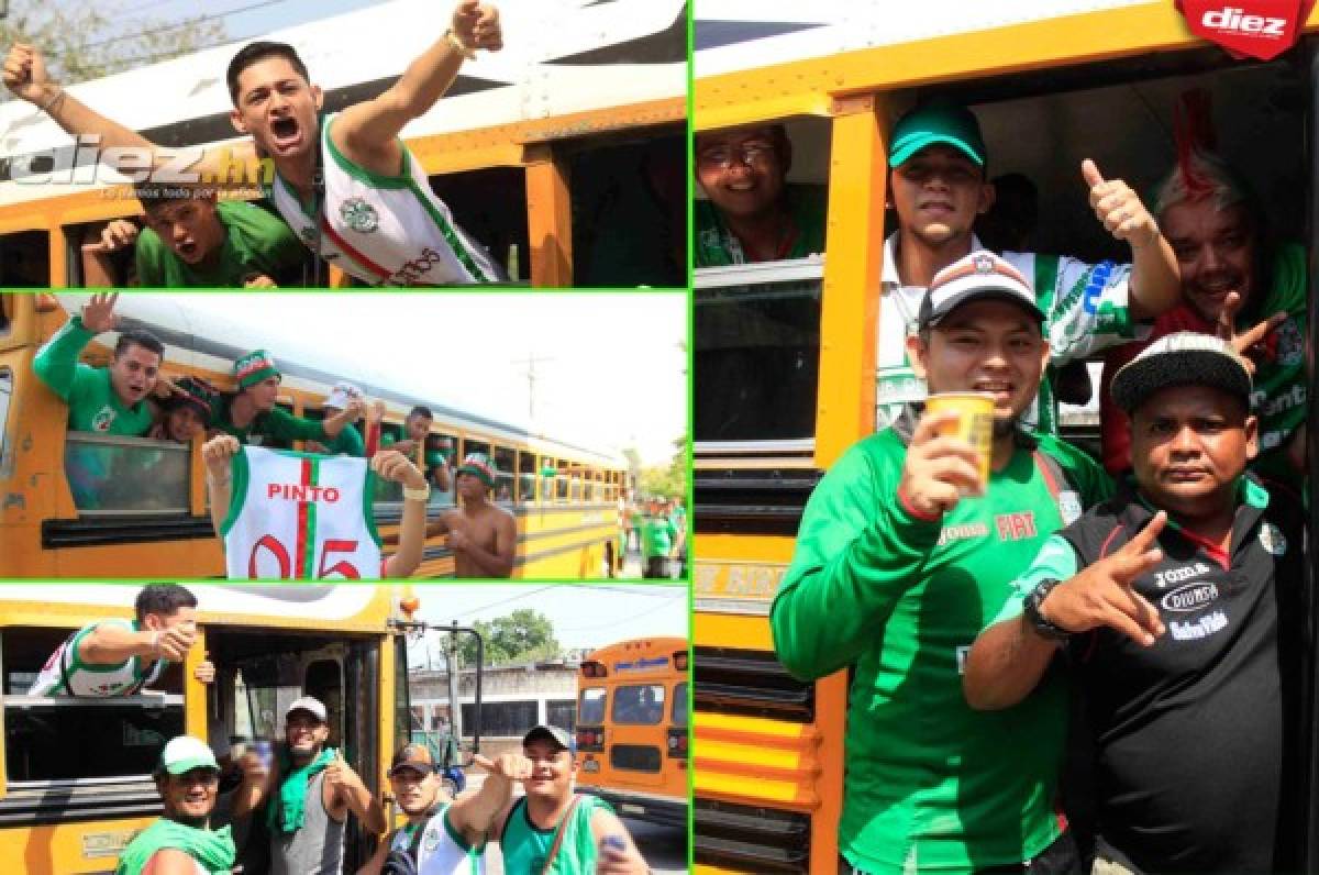 ¡LOCURA! Caravana verdolaga rumbo al Nacional de Tegucigalpa