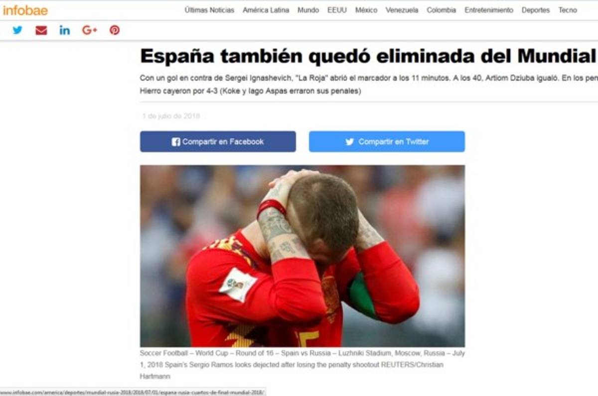 Prensa española e internacional ataca a España por eliminación en Rusia