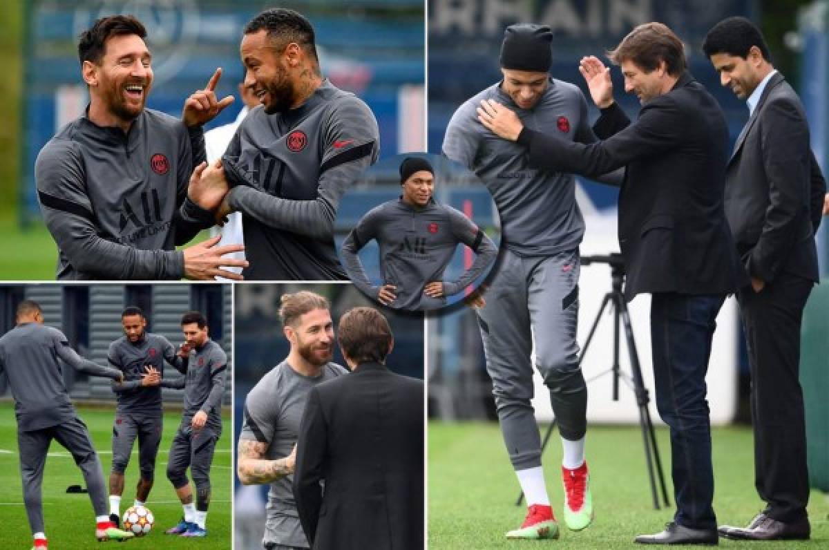 Así fueron captados Mbappé y Neymar en el entrenamiento del PSG tras la polémica; el jeque estuvo presente