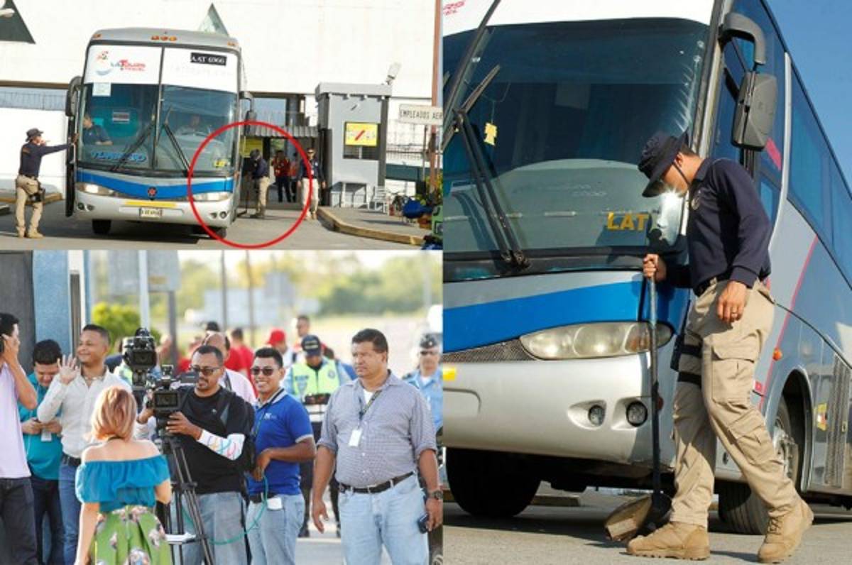 Blindados y bien custodiados llegaron los ticos a Honduras