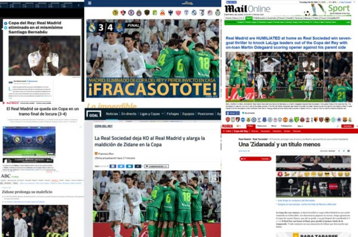 'Fracasotote' y 'Humillante': Lo que dice la prensa de la eliminación del Real Madrid