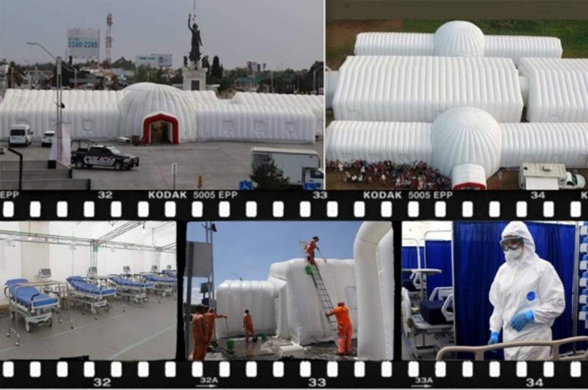 Así es el hospital inflable que México instaló para atender pacientes con coronavirus