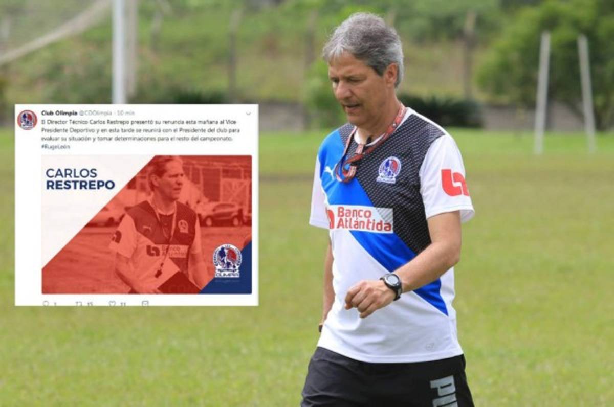 CONFIRMADO: Olimpia hace oficial la salida del técnico Carlos Restrepo