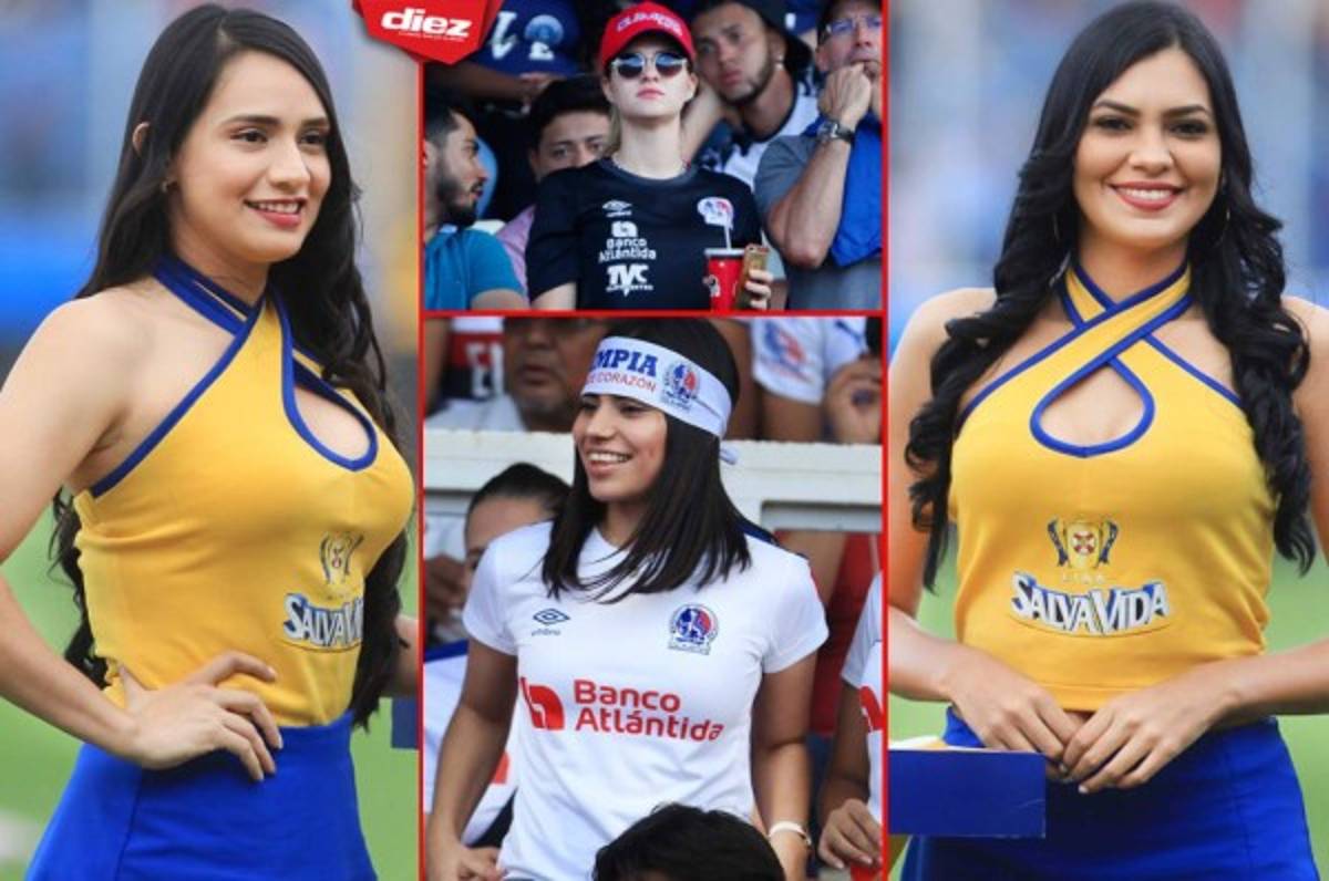 ¡Mucha belleza! El Nacional se llenó de lindas chicas en la final de Olimpia ante Motagua