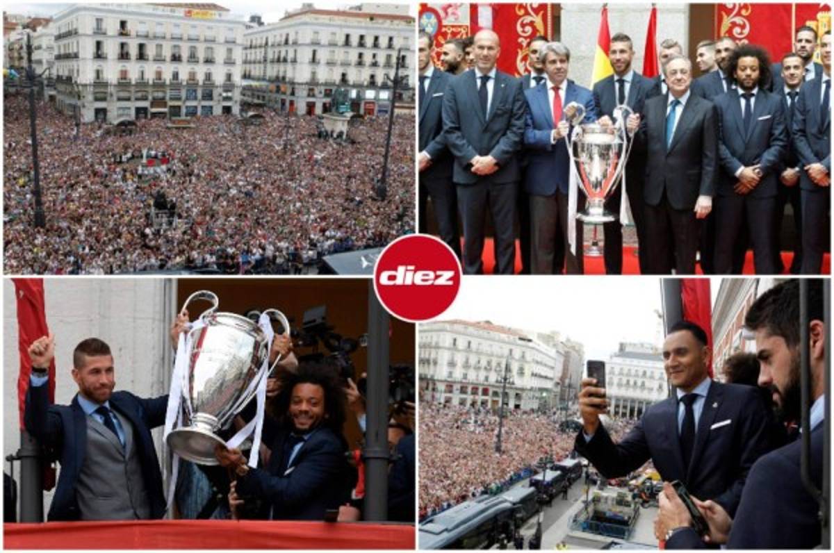 EN FOTOS: Locura total por el tricampeonato del Real Madrid en Champions
