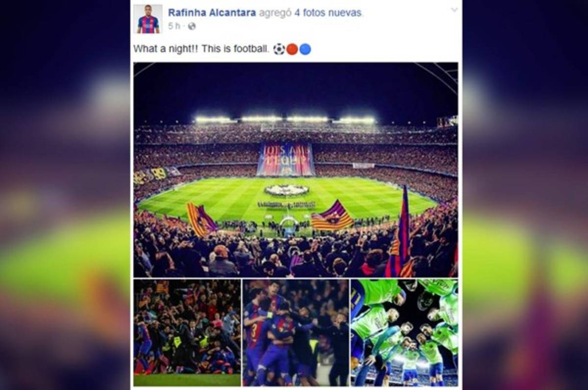 Jugadores del Barcelona celebran a lo grande en redes sociales su 'noche mágica'