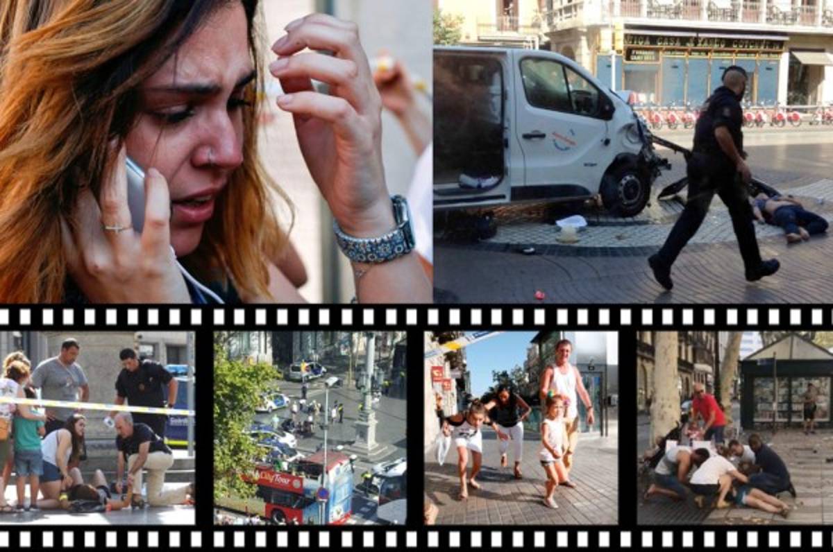 FOTOS: Las impactantes imágenes del atentado terrorista de Barcelona
