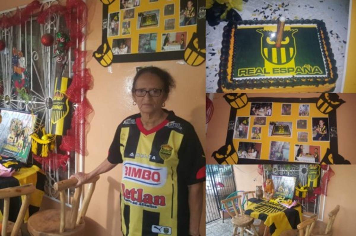 Doña María, la fiel aficionada del Real España y el altar aurinegro