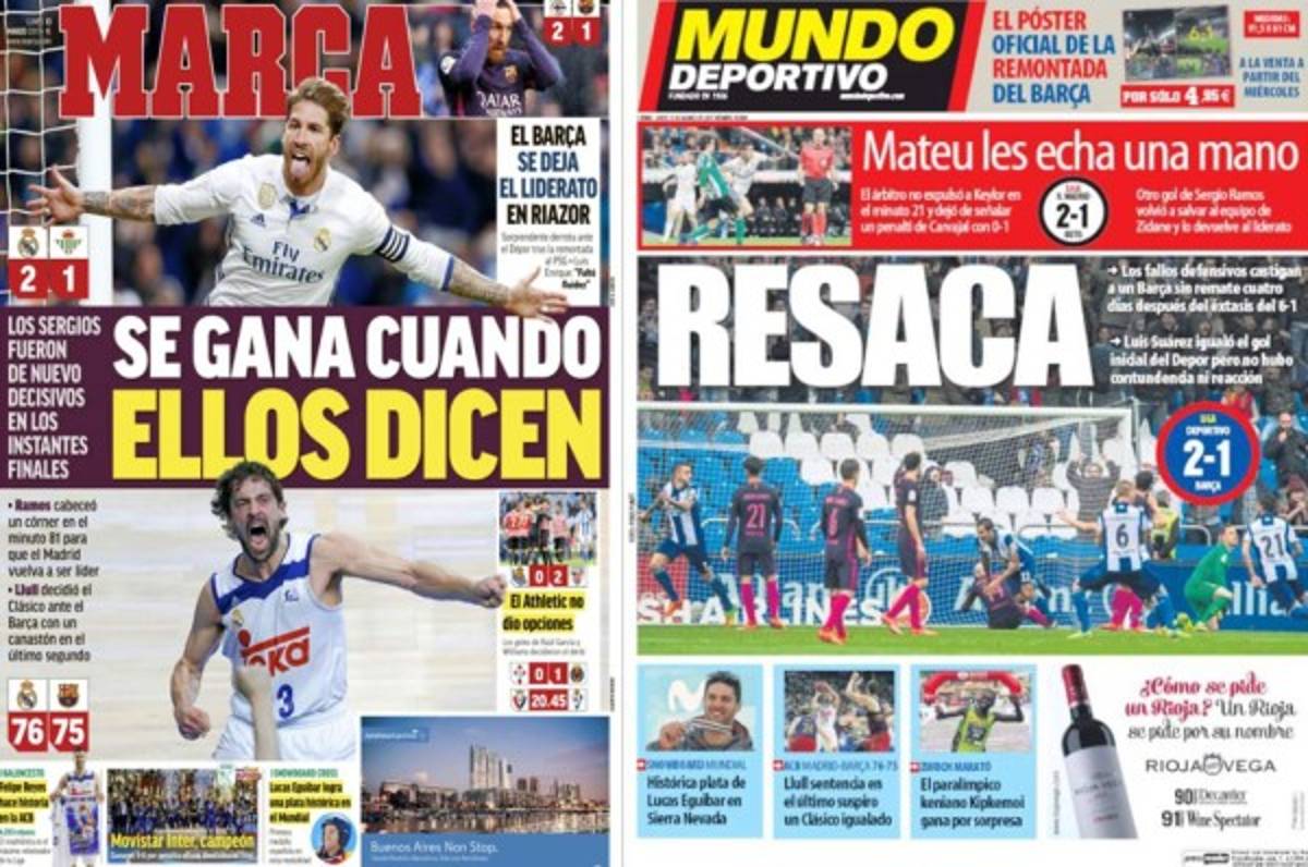 Guerra de portadas en españa por Madrid y Barcelona