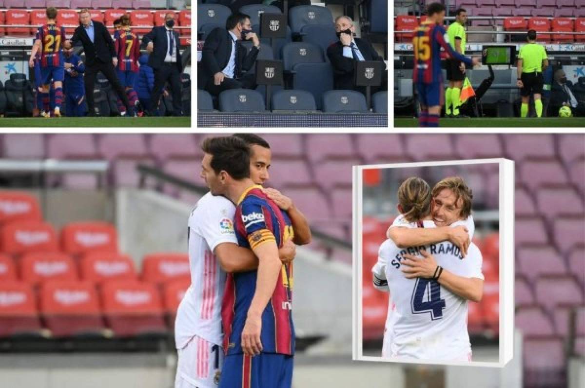 Fotos: La tristeza de Messi tras perder el clásico, el gesto de Koeman y el festejo del Real Madrid