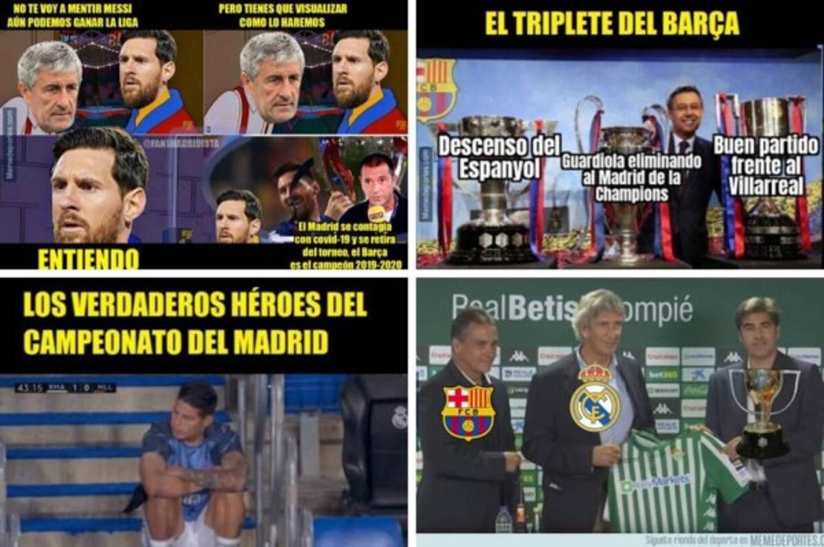 Los crueles memes del virtual título del Real Madrid en LaLiga donde no perdonan al Barcelona