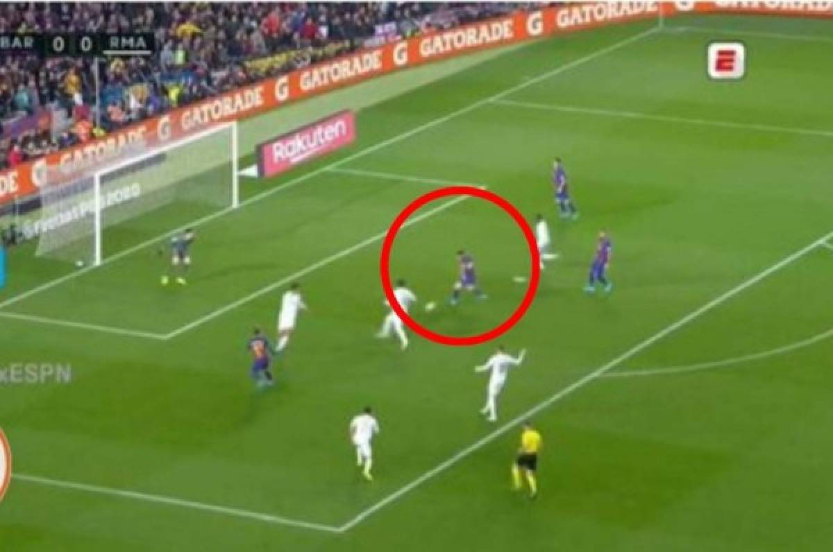 El increíble fallo de Messi a pocos metros de la portería en el Barcelona-Real Madrid