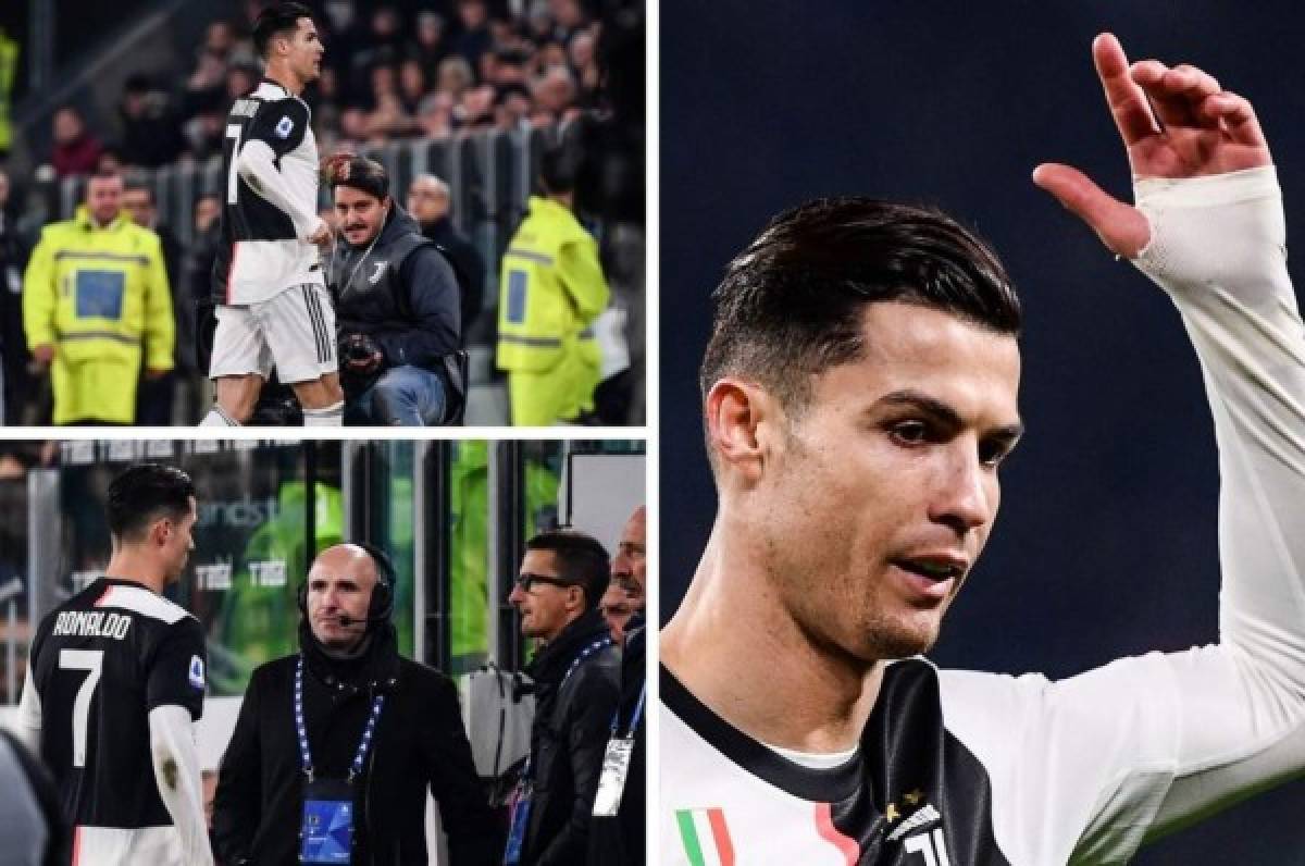 Directo al vestuario: Sarri sacó otra vez a Cristiano Ronaldo y se fue molesto de la cancha