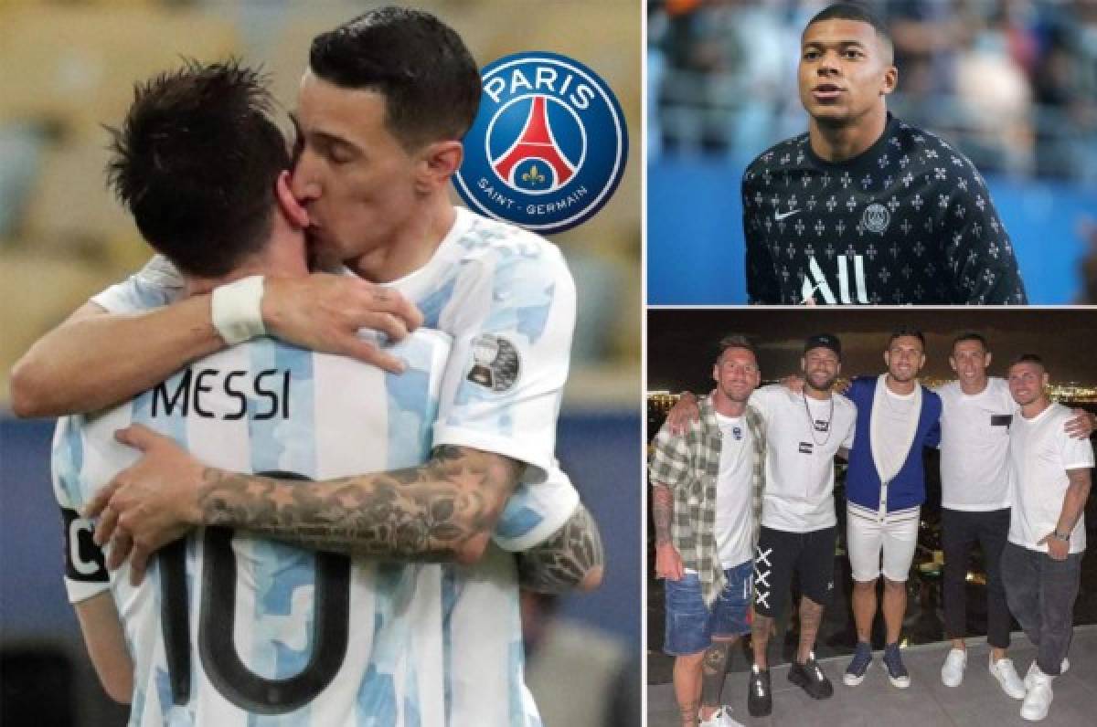 Di Maria se suelta tras la llegada de Messi al PSG: la verdad sobre la polémica foto, dónde jugará Mbappé y su relación con Maradona