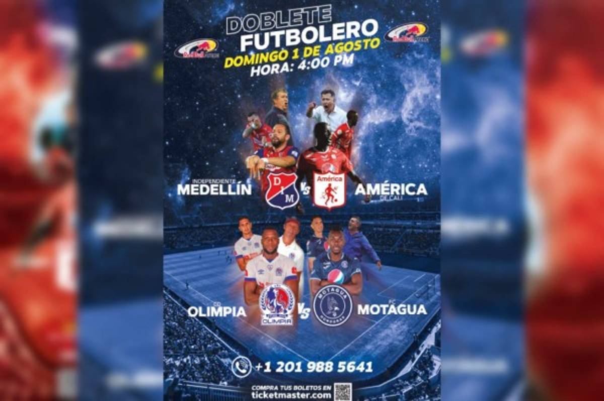 ¡Doblete de lujo en New Jersey! Olimpia vs Motagua será preliminar de un clásico colombiano 