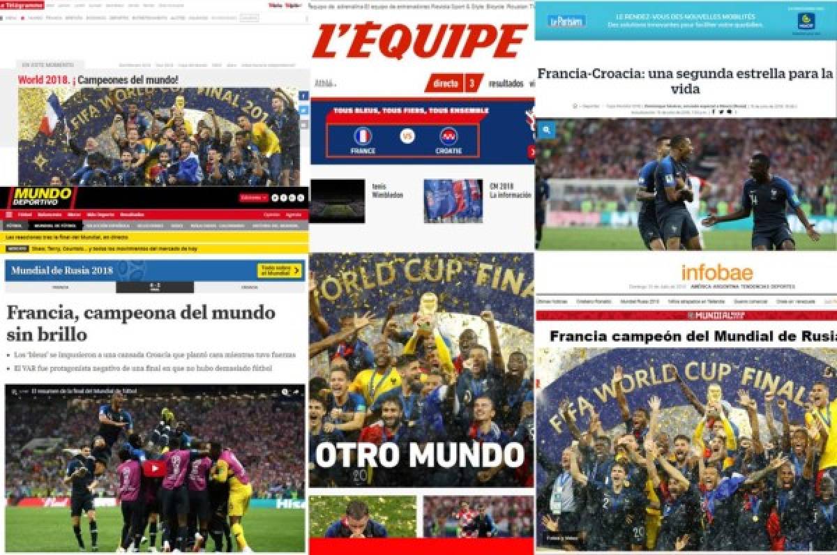 PORTADAS: Así titulan los diarios tras que Francia se corone campeón del mundo