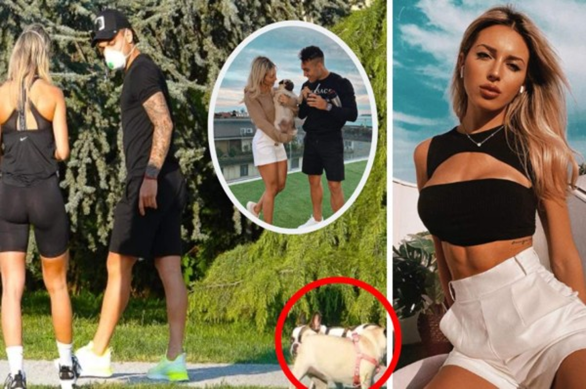 Lautaro Martínez y su espectacular mujer se saltan la cuarentena para pasear a los perros