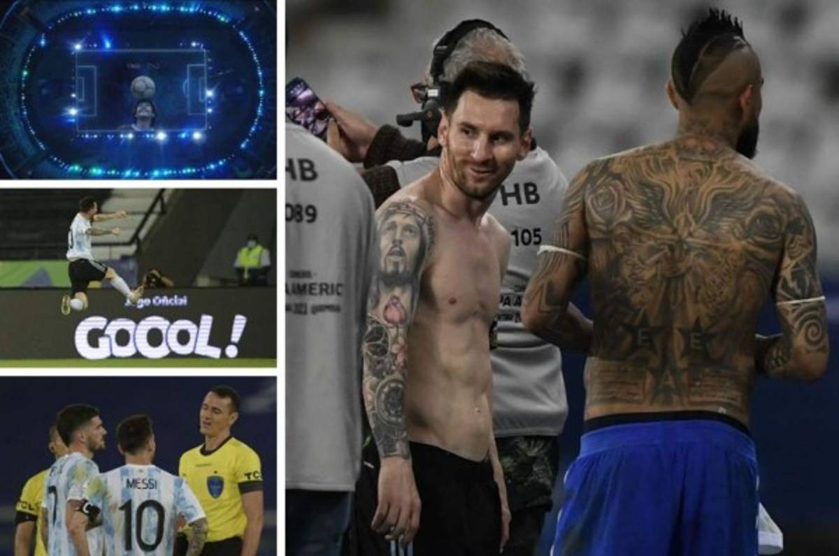 No se vio en TV: El homenaje de Messi a Maradona, el gesto de Vidal y el nuevo récord de Leo