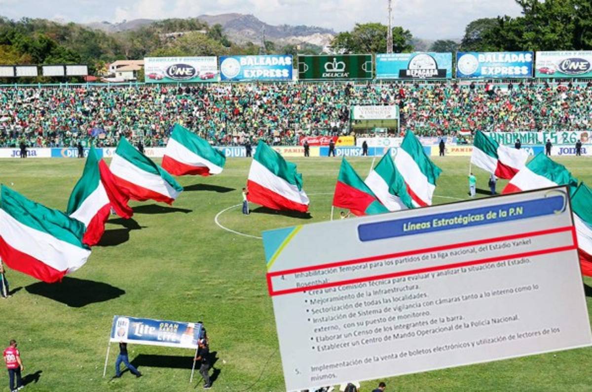 Policía Nacional sugiere el cierre temporal del estadio Yankel Rosenthal