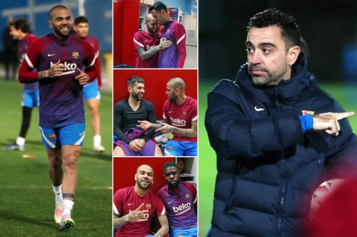 Las carcajadas y una visita 'sorpresa': el reencuentro de Dani Alves con sus excompañeros del Barcelona