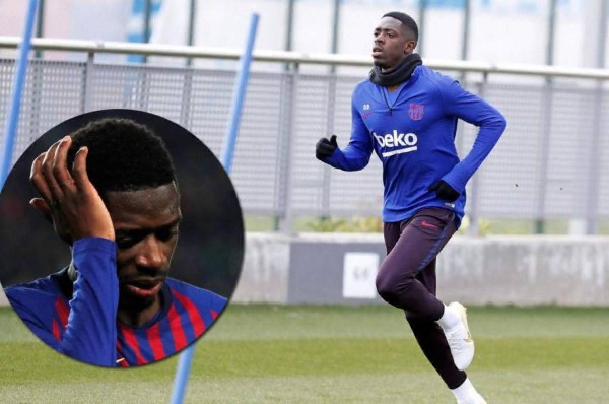 Ousmane Dembélé se retira del entrenamiento del Barcelona por molestias