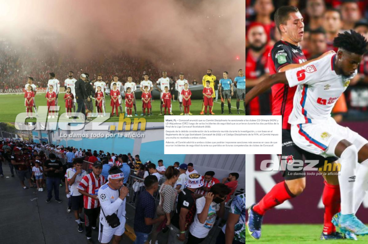 ¡Mano dura! Concacaf sanciona a Olimpia y a la Liga Deportiva Alajuelense tras la final de Liga Concacaf 2022