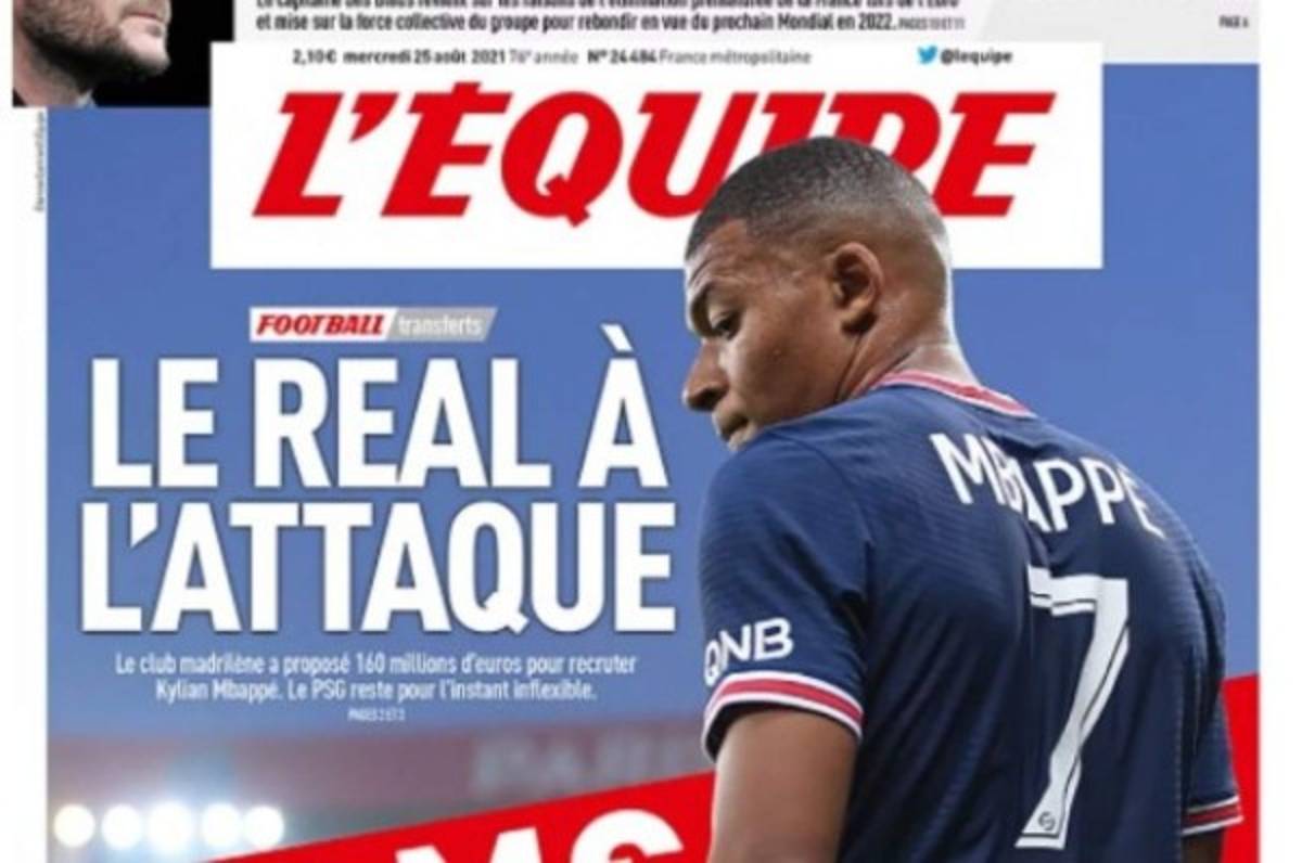 La cantidad de dinero que pide el PSG para dejar ir a Mbappé al Real Madrid, según L'Equipe
