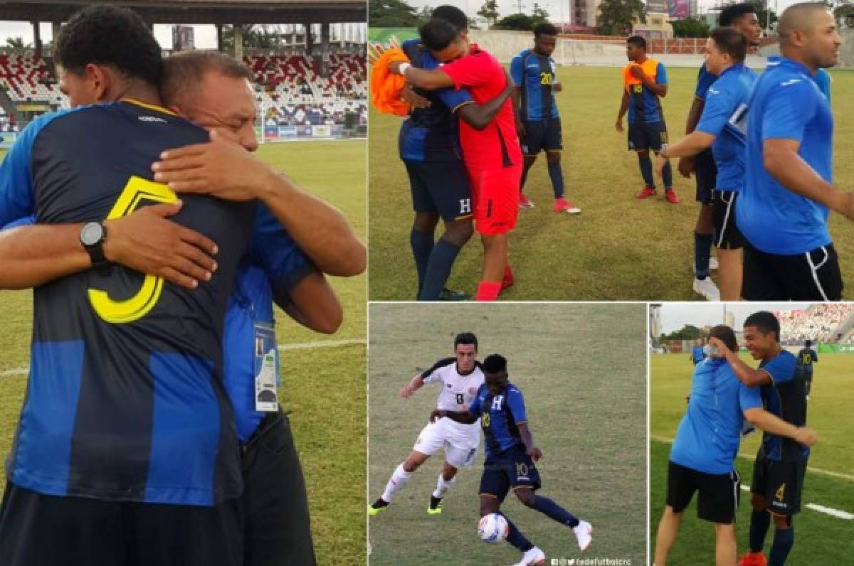 NO SE VIO EN TV: El eufórico festejo de Honduras tras eliminar a Costa Rica en los Centroamericanos