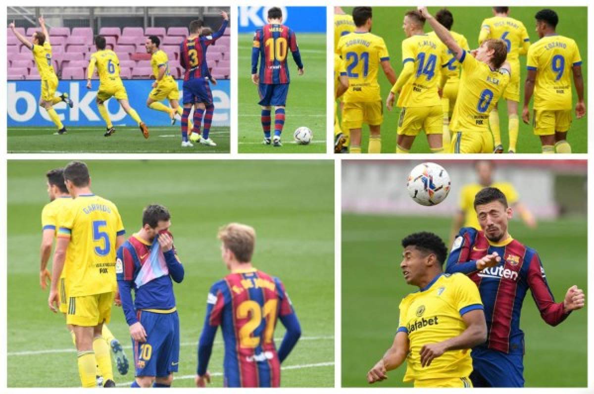 Fotos: Messi frustrado, Choco Lozano festejando con jugadores del Cádiz y tapada de Ledesma