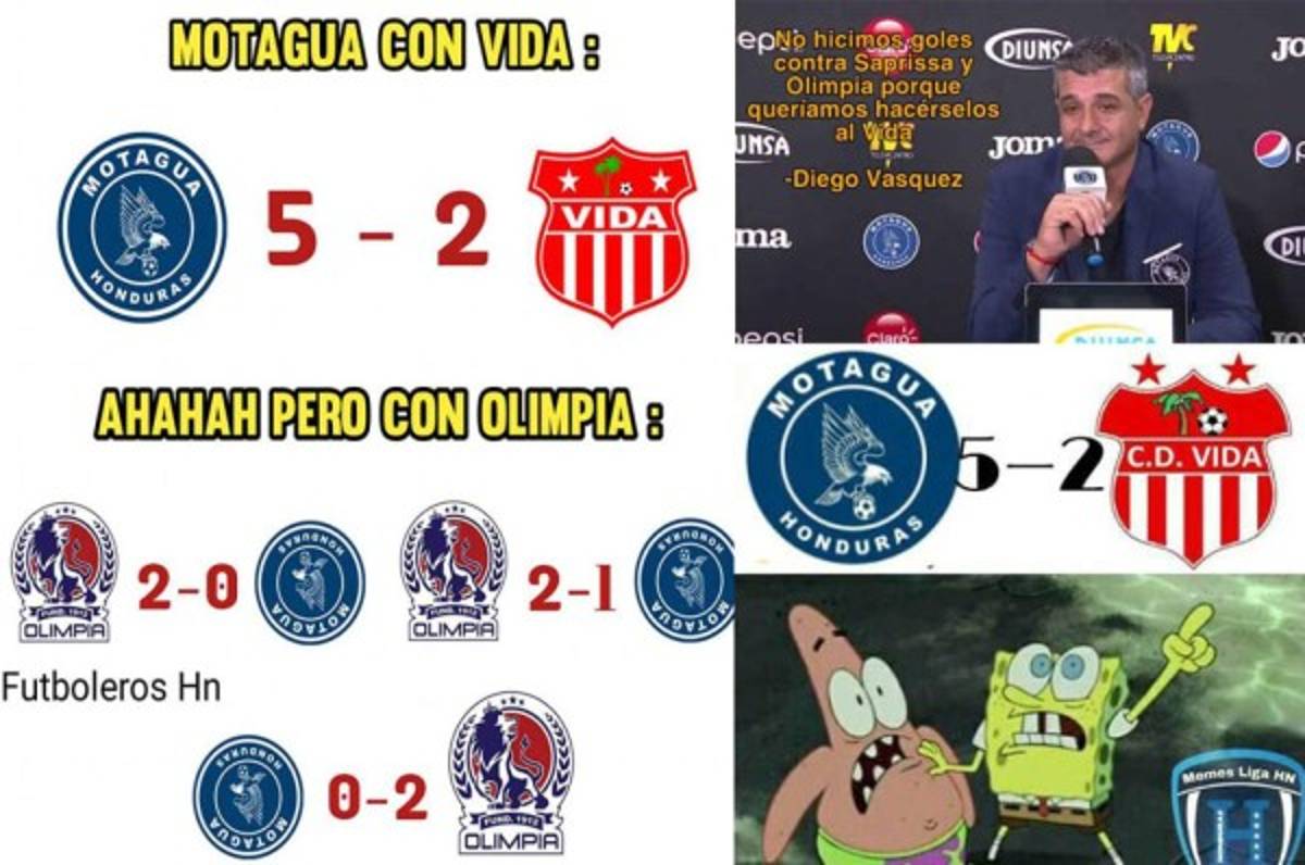 Memes: Motagua celebra la goleada ante el Vida y llegan las burlas en las redes sociales