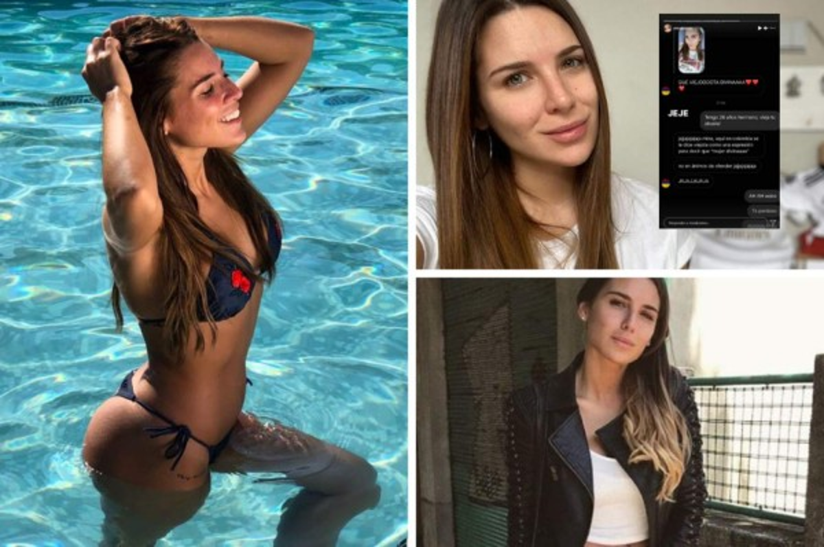 'Tu abuela', sexy novia de jugador del Real Madrid tiene dura discusión con un seguidor por llamarla vieja  