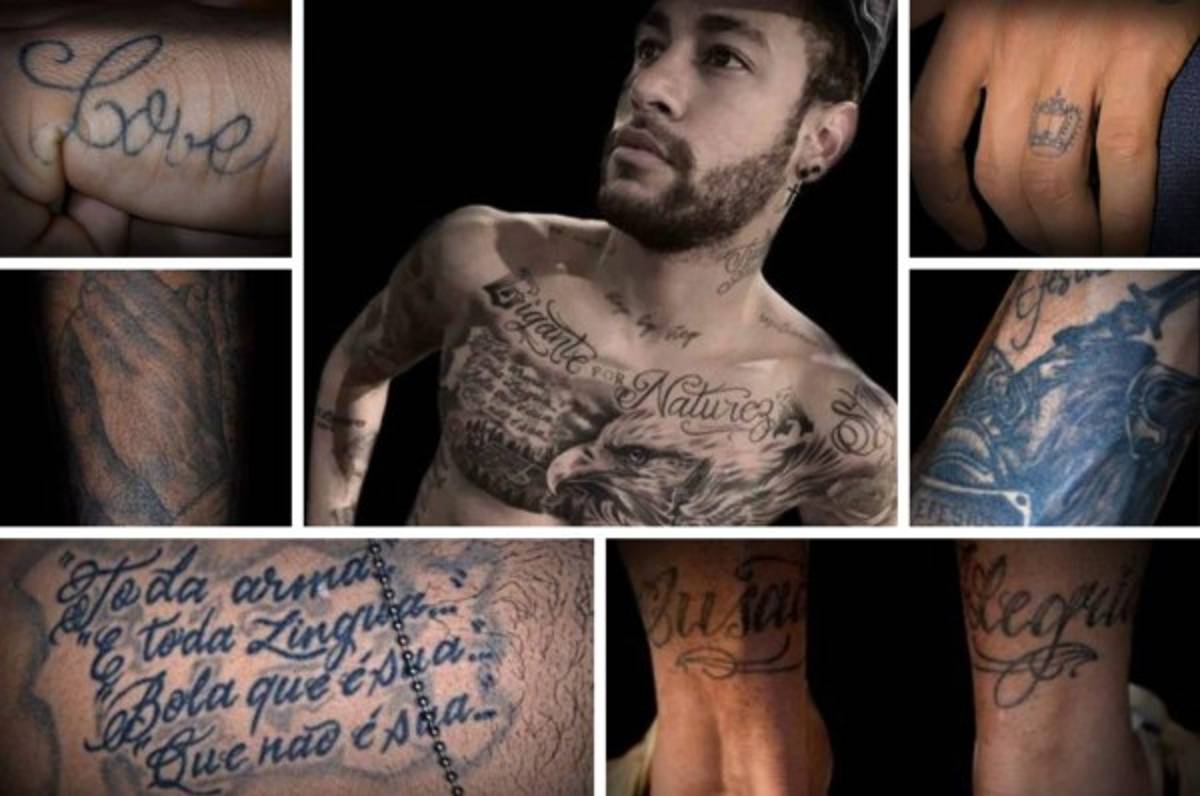 Neymar: El significado de todos sus tatuajes, desde un niño descalzo hasta sus superhéroes favoritos
