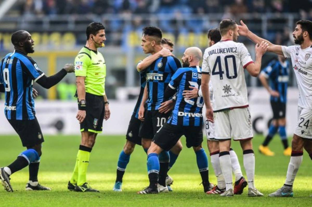 Inter vuelve a tropezar en la Serie A; Lautaro Martínez se fue expulsado