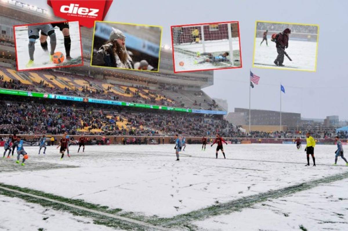 Las fotografías más sorprendentes del Atlanta-Minnesota bajo la nieve en la MLS