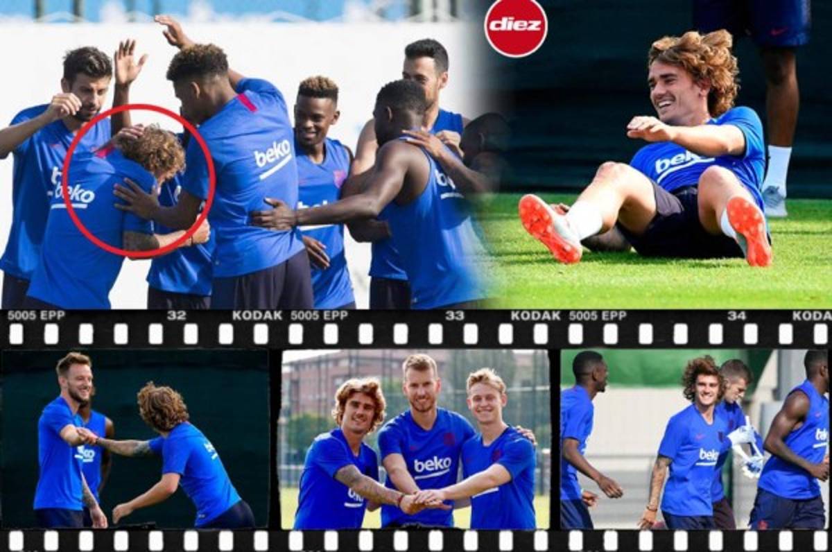 Griezmann, pura risa: Así fue el primer entrenamiento del Barcelona con sus fichajes