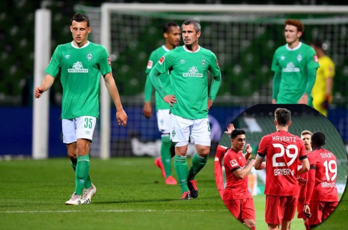¡Paliza en Bundesliga! Leverkusen golea al Werder Bremen y lo va empujando al descenso
