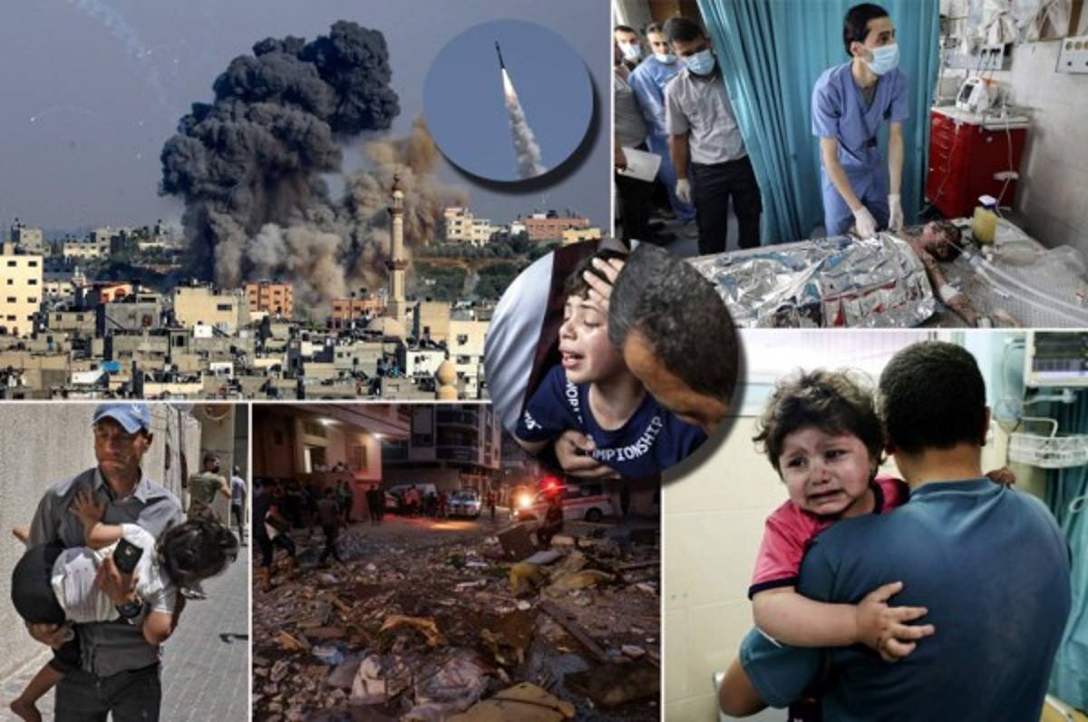 Un infierno: las dolorosas imágenes del bombardeo de Israel en Gaza tras el lanzamiento de cohetes en Jerusalén