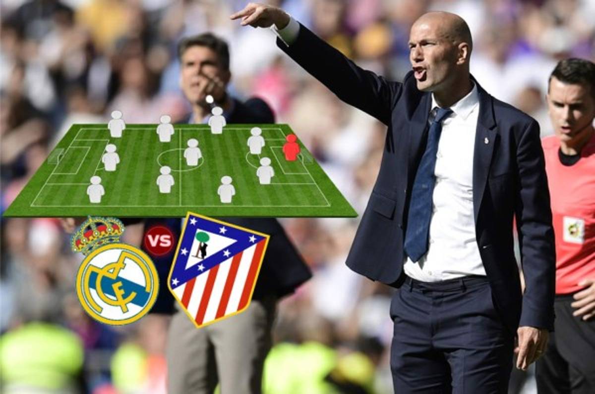El 11 que prepara Zidane para el clásico Real Madrid-Atlético