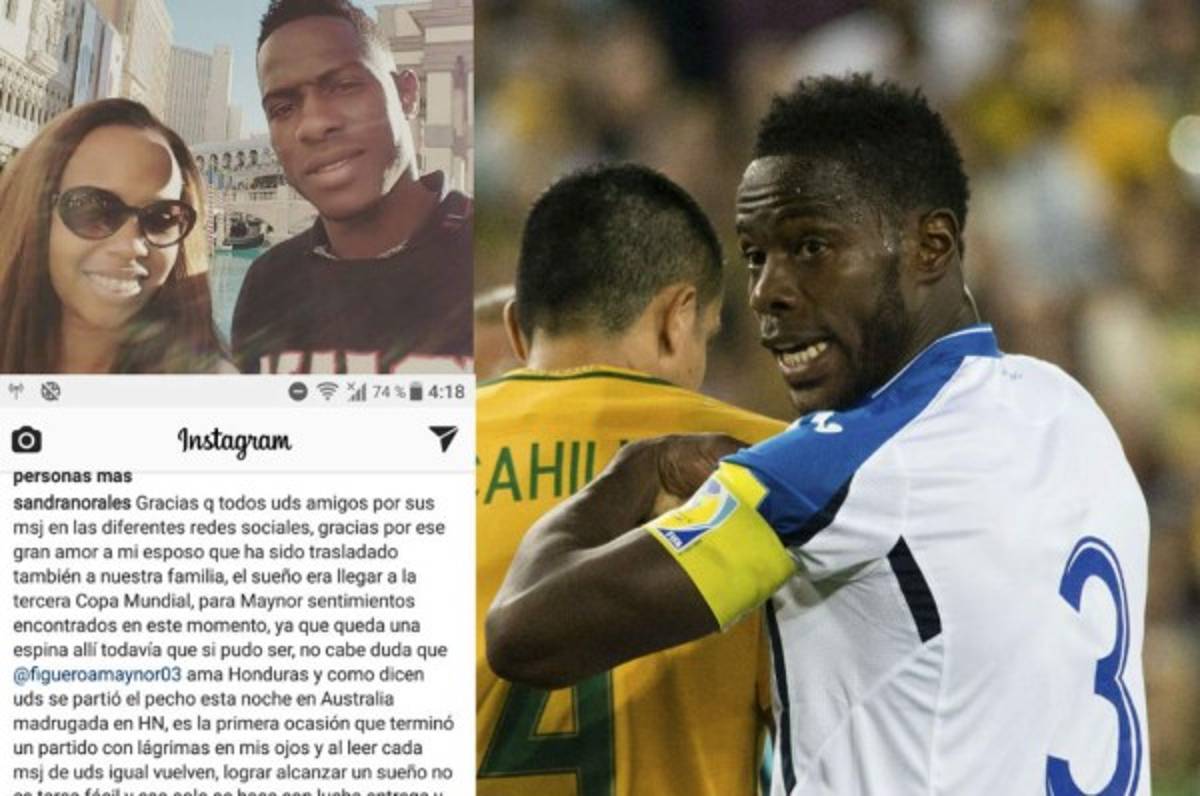 Las emotivas palabras de Sandra, la esposa de Maynor Figueroa