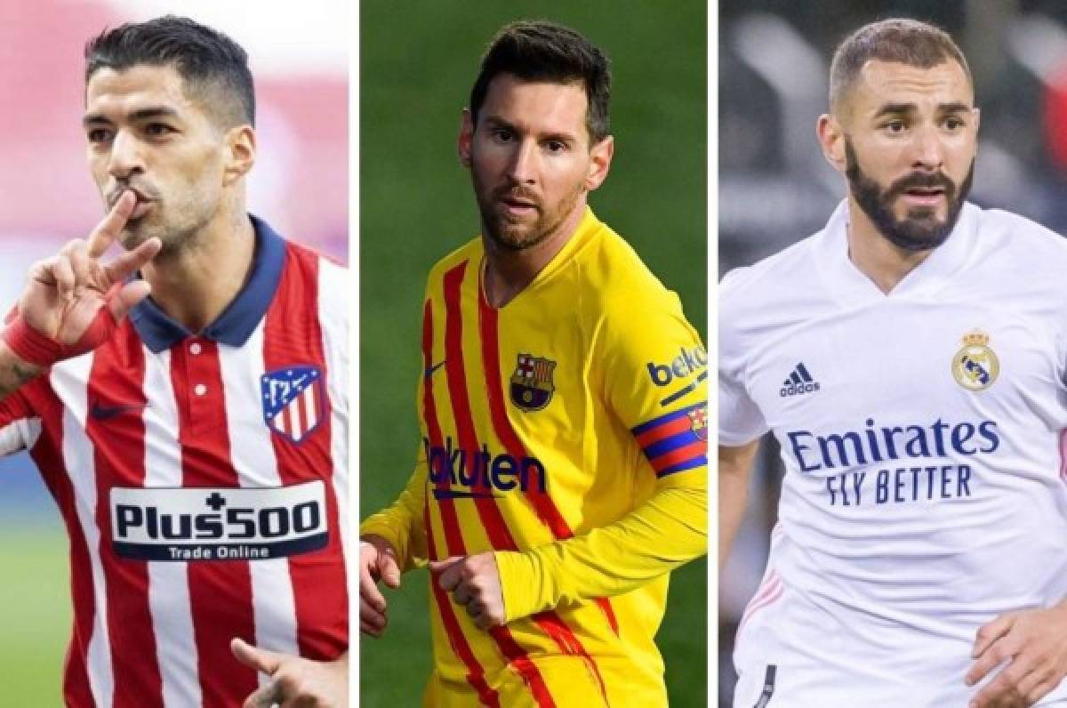 Así está la tabla de goleadores de la Liga de España: Messi marcó doblete y alcanza la cima
