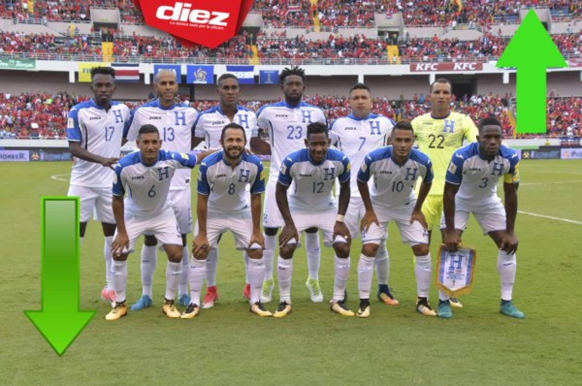 DEL UNO AL DIEZ: La calificación de los jugadores de Honduras ante Costa Rica