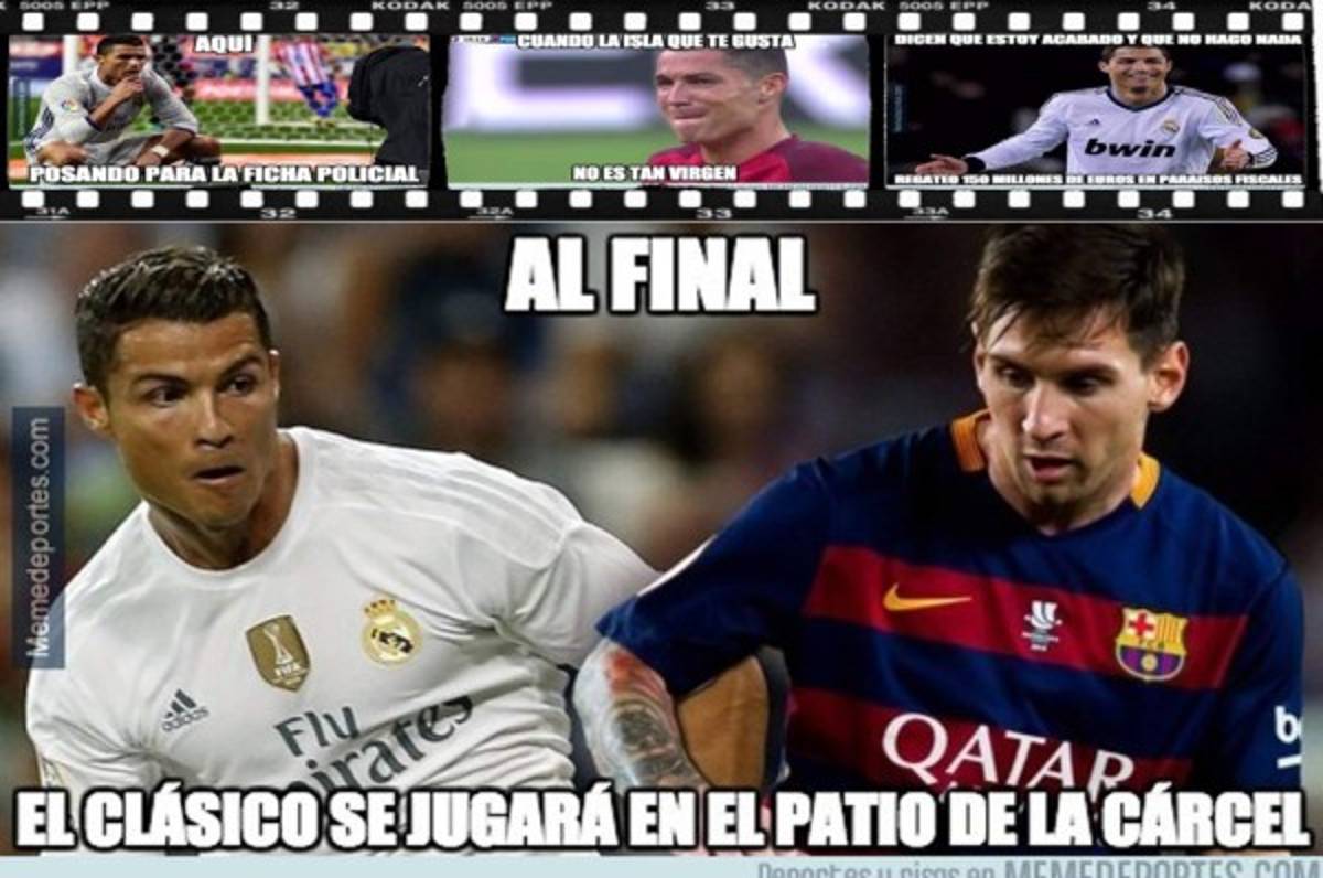 Destrozan a Cristiano en los memes previo al clásico Barcelona-Real Madrid