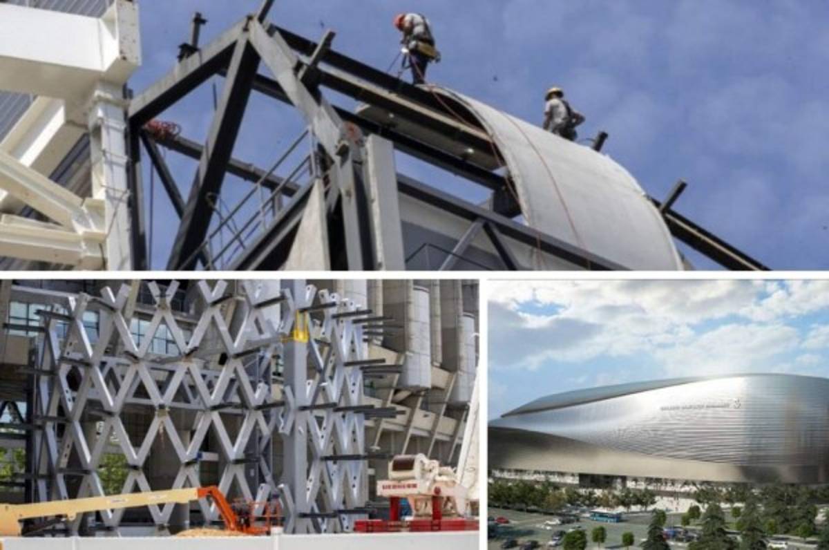 Así siguen las obras para el nuevo Santiago Bernabéu: La cubierta del estadio, en septiembre